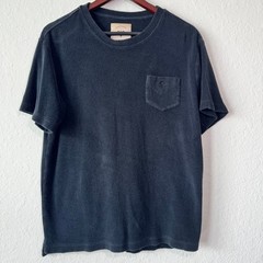 OAS Mens Size M Terry Cotton Pocket TShirt Black After Swim Resort Classic Crew