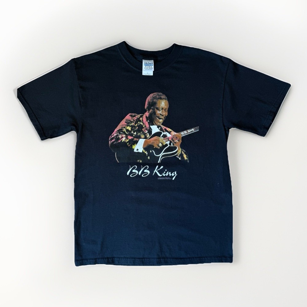 Vintage BB King Shirt Medium Black 2001 Mowtown Jazz Soul Music Memphis