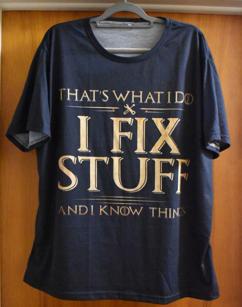 Mens xxxl t-shirt “Thats What I Do” fix things know things Dark Blue novelty