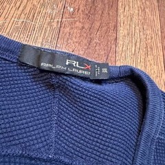 Polo Ralph Lauren RLX Blue Thermal Waffle Sleeve Shirt Fits Slim Large
