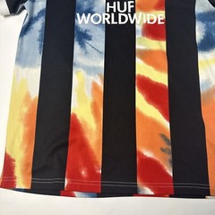 HUF Worldwide Soccer Size Medium Jersey Tee T-Shirt Blue Black RARE FUTBOL 02