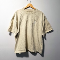 American Garage Shirt Salmon Fish Graphic Mens XL Tan Short Sleeve Cotton Tee