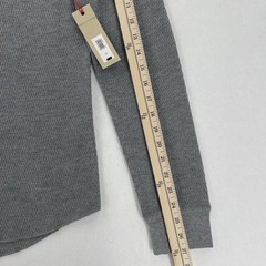 Banana Republic Henley Shirt Mens M Gray Heritage Collection Textured Knit