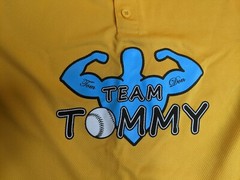 Team Tommy Tom & Don Baseball Take 5 yelllow shirt Mens Medium M