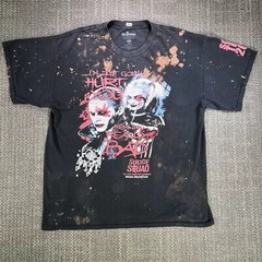 Suicide Squad Six Flags T Shirt Mens XL Black Harley Quinn Joker Scare Team 2016