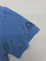Reebok T-Shirt Men Medium Blue Logo Cotton Polyester Tee.#40832