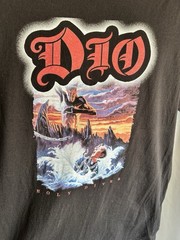 Vintage Late 1990s DIO Holy Diver T-Shirt XL Black Single-Sided Honduras RN90836