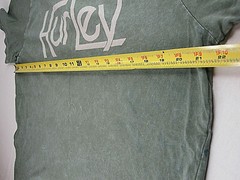 Mens Hurley S/S Shirt Green Gray L( 42in chest 28in Length) Large Logo