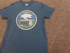 Coastal Gulf Shores Mens Shirt Large blue graphic turtle