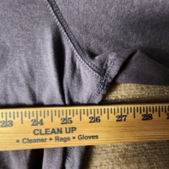 Vintage 1946 Henley Mens XL Grey Long Sleeve Cotton Blend Stretch Shirt