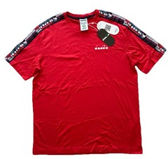 MEN’S DIADORA SIZE 2XL LIGHT YOUR FIRE COTTON T-SHIRT OFFSIDE TOMATO RED NEW