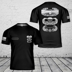 Custom Name US Army Air Assault School Air Assault Badge Combat 3D T-Shirt HS285