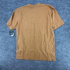 Carhartt Henley T-Shirt Mens Medium Brown New K84 Short Sleeve Pocket Tee