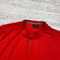 Bontrager Merino Wool Henley Shirt XL Red Gym Workout Lift Base Cycling Hike Men