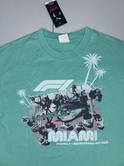 PUMA F1 Miami Pitstop Graphic Crew Neck T-Shirt Aqua Mens $45 NWT Pick Size