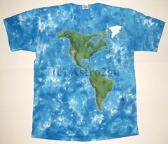 WHOLE EARTH-Liquid Blue tie dyed 2 sided Space Astronomy Science T shirt M-XXL