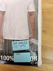 *5 PACK* XXL / 2XL – WHITE – Kirkland Signature Men’s Crew Neck Cotton Shirts