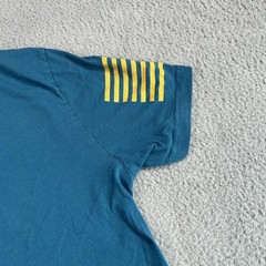 Grunt Style Shirt Mens Large Teal Fly Atomic Airlines Graphic Short Sleeve Tee
