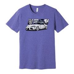 Toyota GR Supra A90 Unisex Graphic T Shirt With Detailed Car Artwork And Wheel D