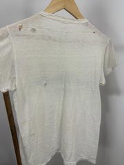 VTG 40s 50s USS Roanoke CL 145 USN Crew Military Issued Thrashed Worn T-Shirt M