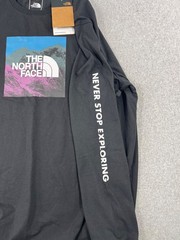 The North Face Logo Play Shirt Mens 2XL Black Long Sleeve Crew Neck Standard Fit