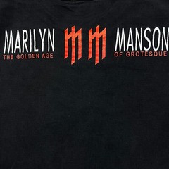 Vintage 2003 Marilyn Mason T Shirt Mens Medium The Golden Age of Grotesque Band