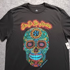 Disney Parks Shirt Men’s XL Black Dia De Los Muertos Fiesta Epcot World Showcase