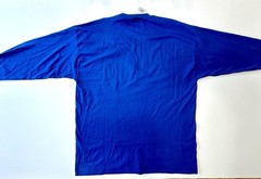 NOS Vintage 90s PLUMA Heavyweight 100% Cotton Blue Long Sleeve T Shirt XXL USA
