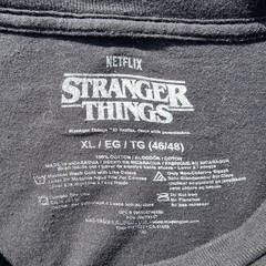 Stranger Things T-Shirt Men’s UK Size XL Black Graphic Print Crew Neck
