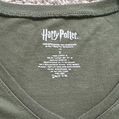 Harry Potter Green V-Neck Short Sleeve Graphic Tee “I Solemnly Swear” Size S