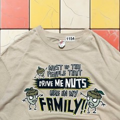 Vintage Y2K Humor Gamer Graphic Tee Men XL Jerzees Drive Me Nuts Beige Cream Art