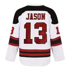 Friday The 13th Jason Voorhees Mask Hockey Jersey Movie Horror White XXL 2XL
