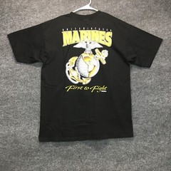 7.62 Design United States Marines Shirt Men Large Black Short Sleeve First Fight