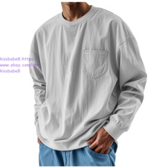 New Mens Long Sleeve T-Shirts Casual Crewneck Shirt Lightweight Pullover Tops