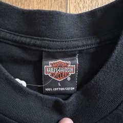 Vintage Harley Davidson Flame Eagle Black Mens Large Shirt 90s Hawaii Pacific
