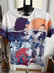 Studio Ghibli Ponyo and Sosuke 3D printed t-shirt Zootop Bear Size M Under Water