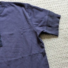 Bronson Shirt Men Large Blue Henley Short Sleeve Cotton Jersey Rib Cuff Tee Slim