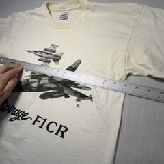 Vintage Fighter Jet Tshirt Mirage F1CR Size Large Single Stitch White Used