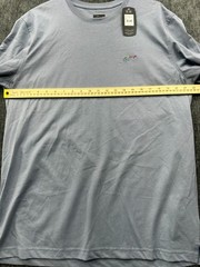 Greg Norman T Shirt Mens Large Gray Side Slit Cotton Crewneck Shark Logo Casual