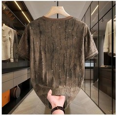 Men Luxury Fashion Trend Butterfly Ripped Hole Casual Summer Streetwear T-Shirt