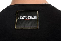 Roberto Cavalli “SPORT” Men’s Black Graphic Stretch T-Shirt US 2XL IT 56