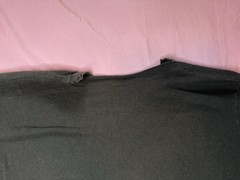 Vintage 80s Selvedge Chest Pocket Tee Shirt Mens Medium Black Thrashed Graphic
