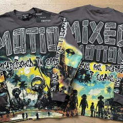 MIXED EMOTION Printed Direct-Print Long-Sleeved T-Shirt