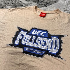 Full Send T Shirt Mens 2XL Beige Ultimate Fighting Championship Graphic Print