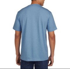 Lands’ End Men’s Short Sleeve Tee, Color Blue, Size Small, Classic Fit, Stretch.