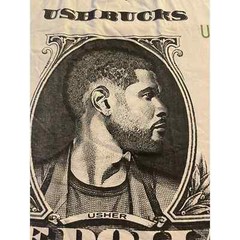 Usher Oversized Limited Edition Money Short Sleeve Tee Men’s XXL
