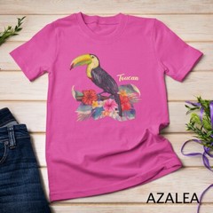 Retro Style Summer Tropical Flowers Leaf Birds Beach Toucans Unisex T-shirt
