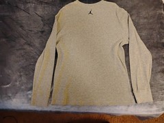 MICHAEL JORDAN NIKE JUMPMAN LOGO THERMAL KNIT SHIRT CHICAGO BULLS