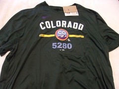 NWT Nike dri fit T, Colorado Rockies, men’s XXL, heather green, MLB, polyester