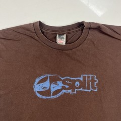 Vintage Split Skateboarding T-Shirt Men’s Large Skate Art Punk 90s Hipster Brown
